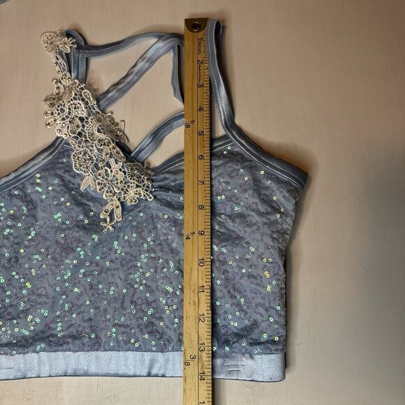 Weissman Dance Costume Girls L 2-Piece Blue Tutu Top Cinderella 9491 Sequins - Picture 16 of 16